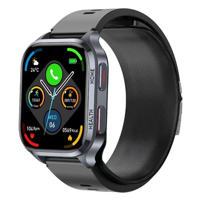 S18 Gezondheid Smart Watch 2,01 inch IPS Scherm Luchtpomp Lichttemperatuur Bloedzuurstof