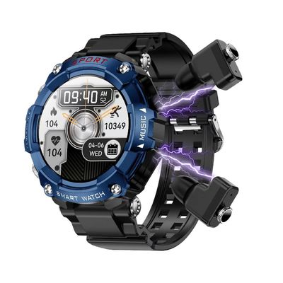 T96 Smart Watch Met Koptelefoon BT Call Music Player Slaap Monitor Bloeddruk